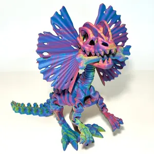 Giant Skeleton Dilophosaurus - 3D Printed Articulating Figure