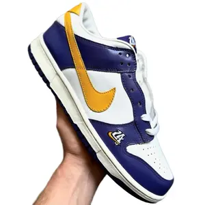 US 9.5- Nike Dunk Low LA Sneaker BRAND NEW Super Vintage Lakers