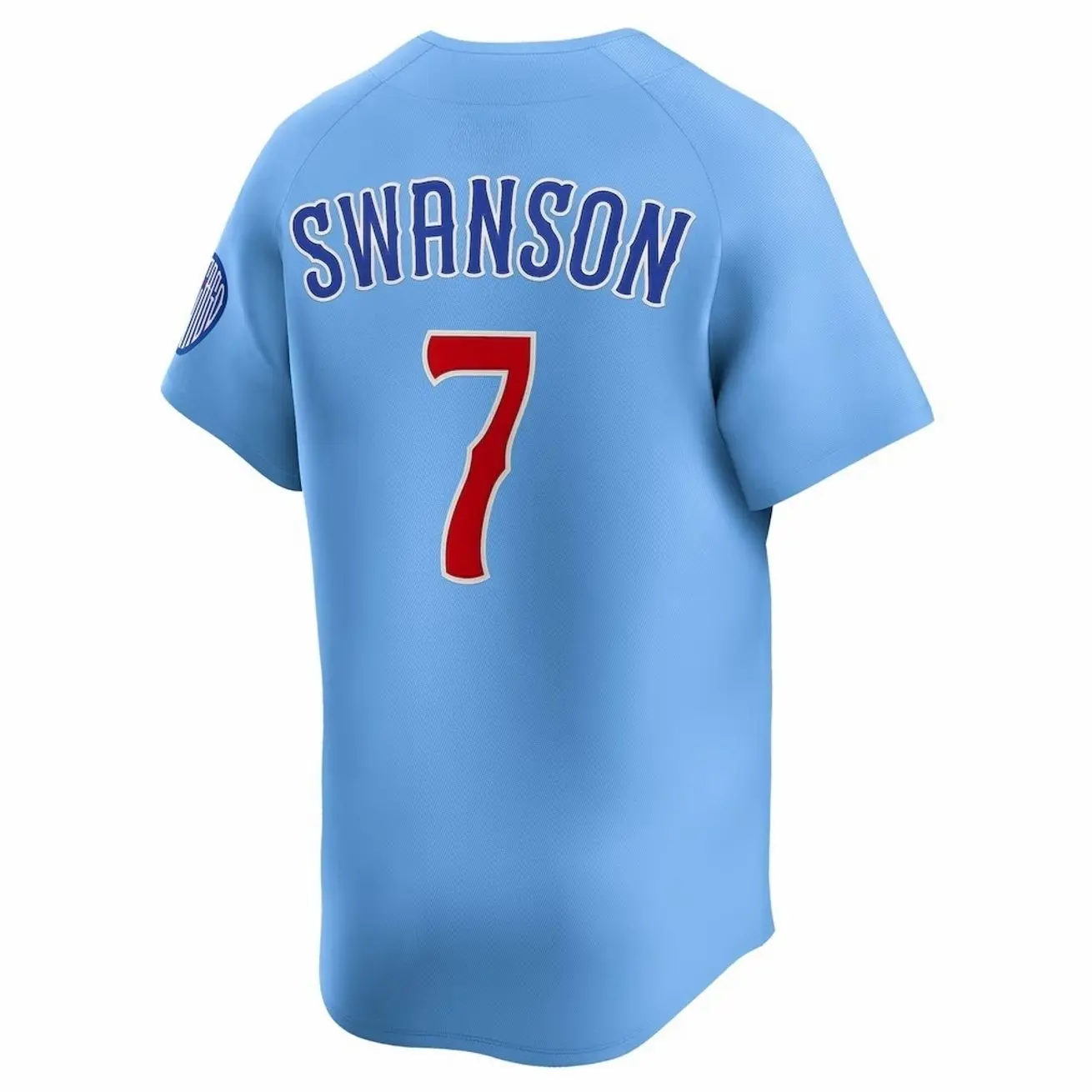 Unisex Baseball Collections Inspired by Chicago Team Swanson Player Alternate Replica Jersey - Baby Blue