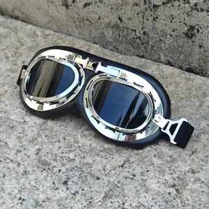 Vintage Harley Motorcycle Goggles Classic Windproof Sandproof Eyewear for Off-Road Karting & Helmets Ideal for Rugged Terrains