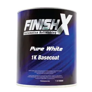 FinishX Automotive Refinishing Factory Color 1k Basecoat Pure White Ratio 1:1 - Quart