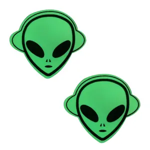 Kanye The Alien Green Glow In The Dark Holographic Nipple Cover Pasties