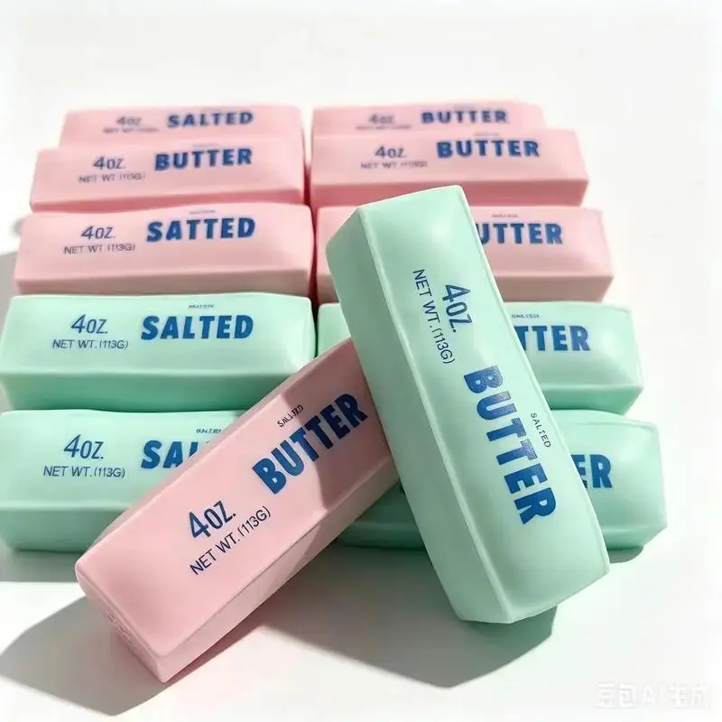Soft Crunch Sound Butter Bar Squishy Fidget Toy, Playful Sensory Hobby Play Item with CrunchyInner Filler, High Playability Portable Stress & Emotional Relief Decompression HandToy,