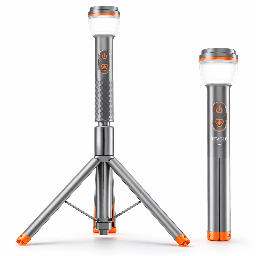Camping Light Telescopic & Collapsible: 800 Lumens IP65 Waterproof Smart Remote Magnetic Base USB Rechargeable Battery Adjustable Height for Outdoor Adventure Hiking Emergency Lighting