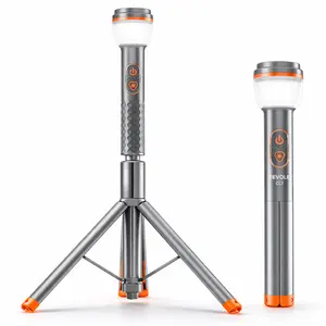 Camping Light Telescopic & Collapsible: 800 Lumens IP65 Waterproof Smart Remote Magnetic Base USB Rechargeable Battery Adjustable Height for Outdoor Adventure Hiking Emergency Lighting