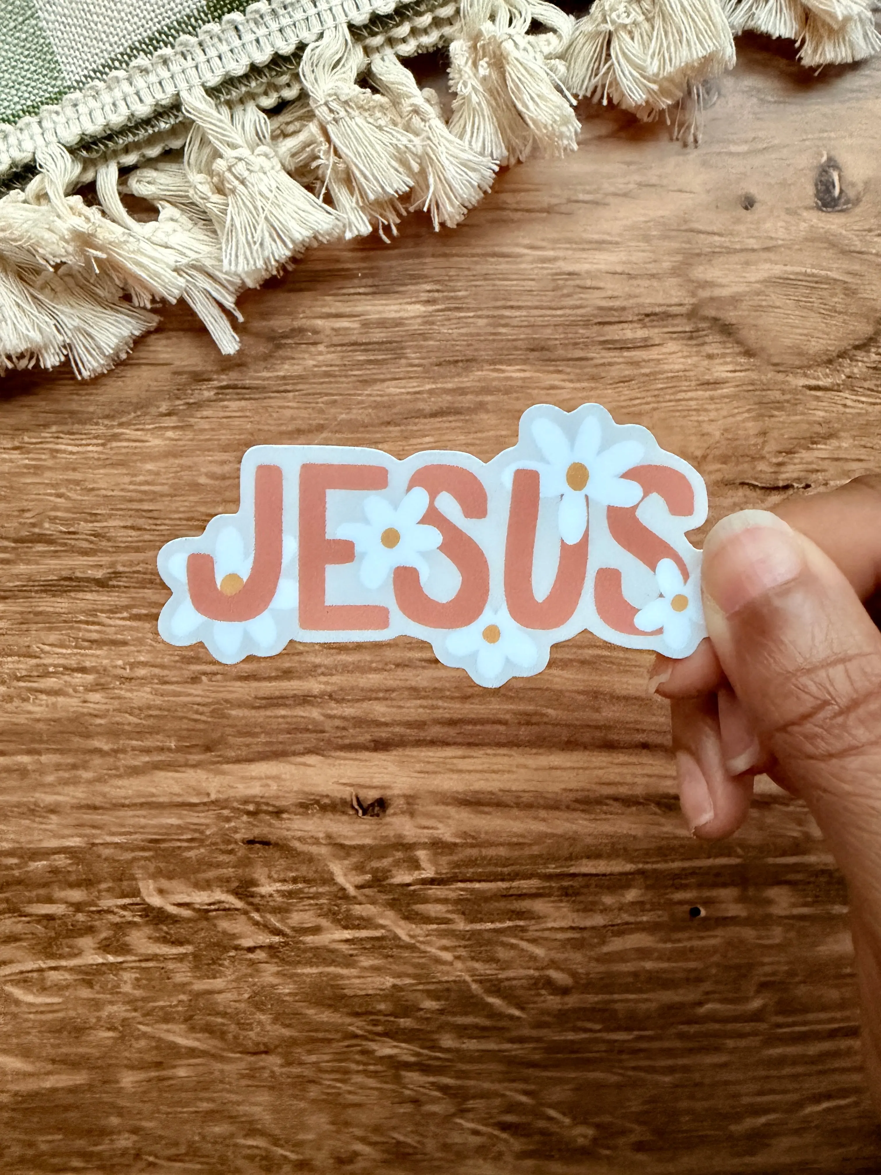 Jesus Floral Daisy Sticker