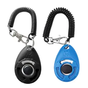 2 Color Pack of Clickers for Dogs, Durable Plastic, Uncharged Training Aids, 16 Colorful Options, Effective Pet Behavior Management