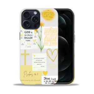 Bible Quotes Phone case for iPhone Samsung 17Pro Max Air 16 15Plus 14 13 12 11 XR XS Galaxy S25 S24 S23 S22 A71 A56 A55 A54 A53 A52 Note20 Ultra cases, Drop-Proof Phone Case Flower Cute Gift for Her.HY11  Compatible with iPhone 17 Air