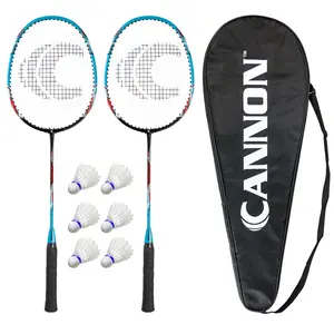 Cannon Sports Badminton Racket Set for Adults and Kids Includes 2 Racquets, 6 Shuttlecocks, Carry Bag Perfect for Backyard, Beach, Park Play