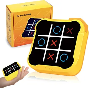 4 in 1 Electronic Tic Tac Toe Game Handheld Digital Tic Tac Toe Bolt Game with Silent Mode Portable Educational Toy Gift for Kids & Adults