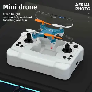 Drone with 2 Batteries Mini Remote Control Aircraft New Children's Toy Micro Aircraft Fixed Height Quadcopter Electronic Gadge