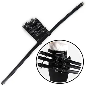 Medieval Black Katana Belt Holster Anime Cosplay Prop Accessories Real Size Japanese 3layers Katana Original Belt Holder Samurai Sword Sleeve Waist Gift