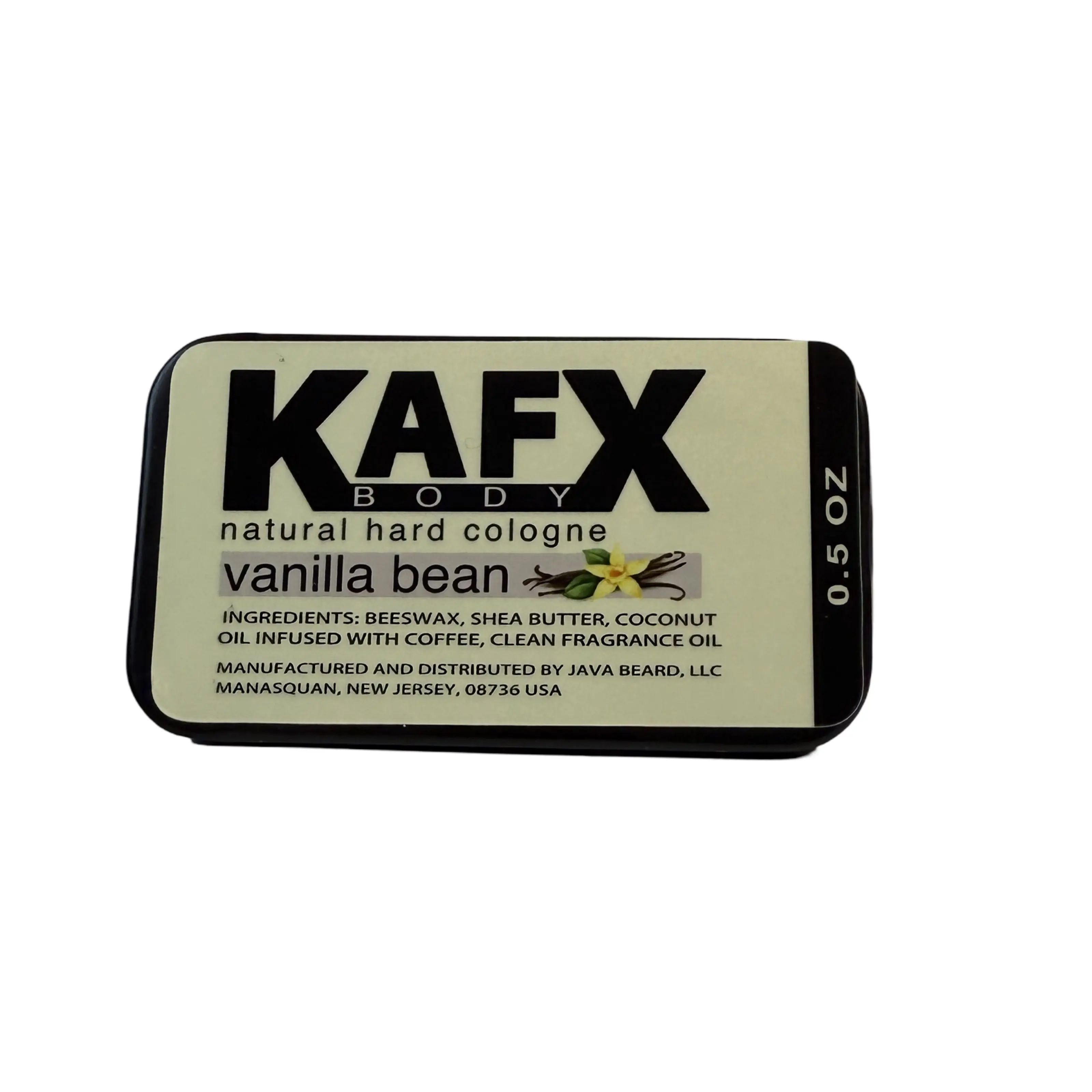KAFX Body Natural Hard Cologne Vanilla Bean  - Unisex Perfume Cologne with Natural Ingredients