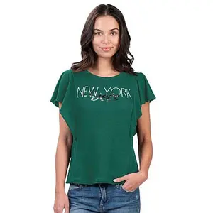 Officially Licensed NFL 4Her Crowd Wave Fashion Top by Glll - Jets