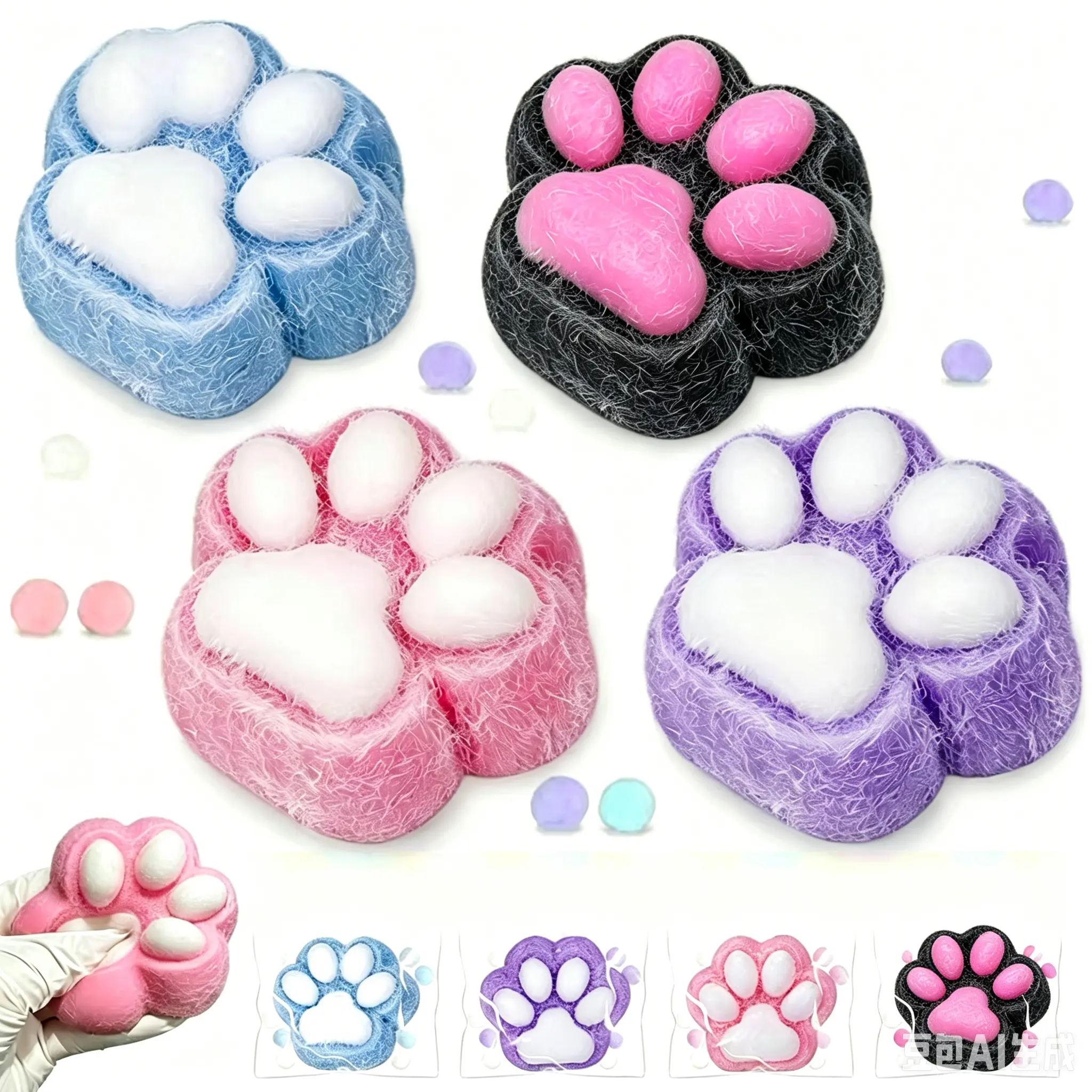 Stress Relief Toy Cat Paw Stress Toys low Rising Soft Squeeze
