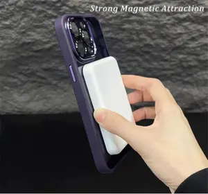 Clear Hard Case with Magnetic Metal Lens Bezel – Wireless Charging Compatible Protective Cover for IPhone 12–15 Pro Max