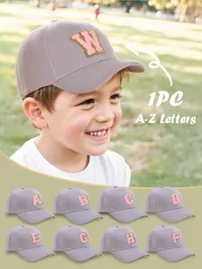 Kids' 26 Letter Pattern Baseball Cap, Fashionable Sporty Sun Hat, Adjustable Fit for All Seasons, Casual Daily Wear