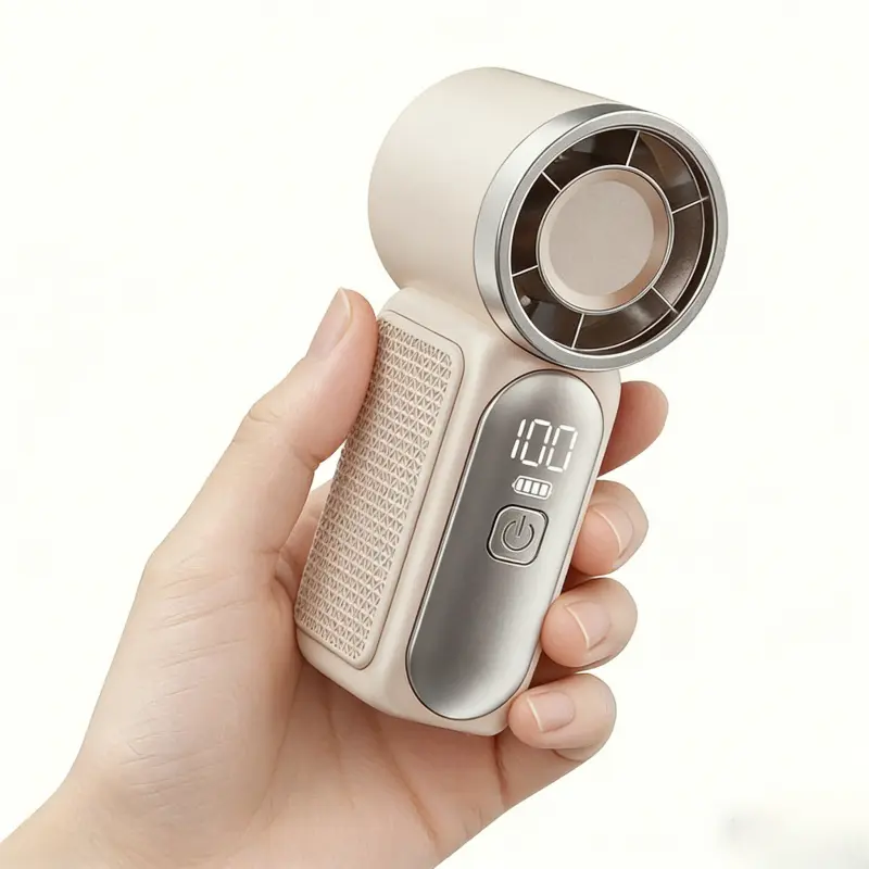 Mini Handheld Fan, Mini Personal Fan, Small Purse Fan for Women, Pocket Fan, Makeup Fan, High-Speed Turbo Airflow Fan, 6-Gear Adjustable with LED Display, USB Rechargeable, Portable Fan for Travel, Outdoor, Valentine's Day gift