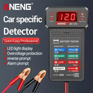 ANENG BT172 12V Car Battery Tester & Alternator Analyzer, LED Display Battery Load Tester with Reverse Polarity & Overvoltage Protection, Automotive Diagnostic Tool for Cars, Trucks, Motorcycles, RVs & Boats