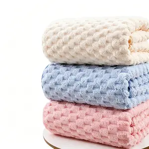 Microfiber Bath Towels 27x55 Inches Ultra-Absorbent & Fast Dry Waffle Texture Large Towel for Bathroom Gym SPA Hotel Quality Eco-Safe Lint Free Fluffy 300g Weight 1 Pack Multiple Colors