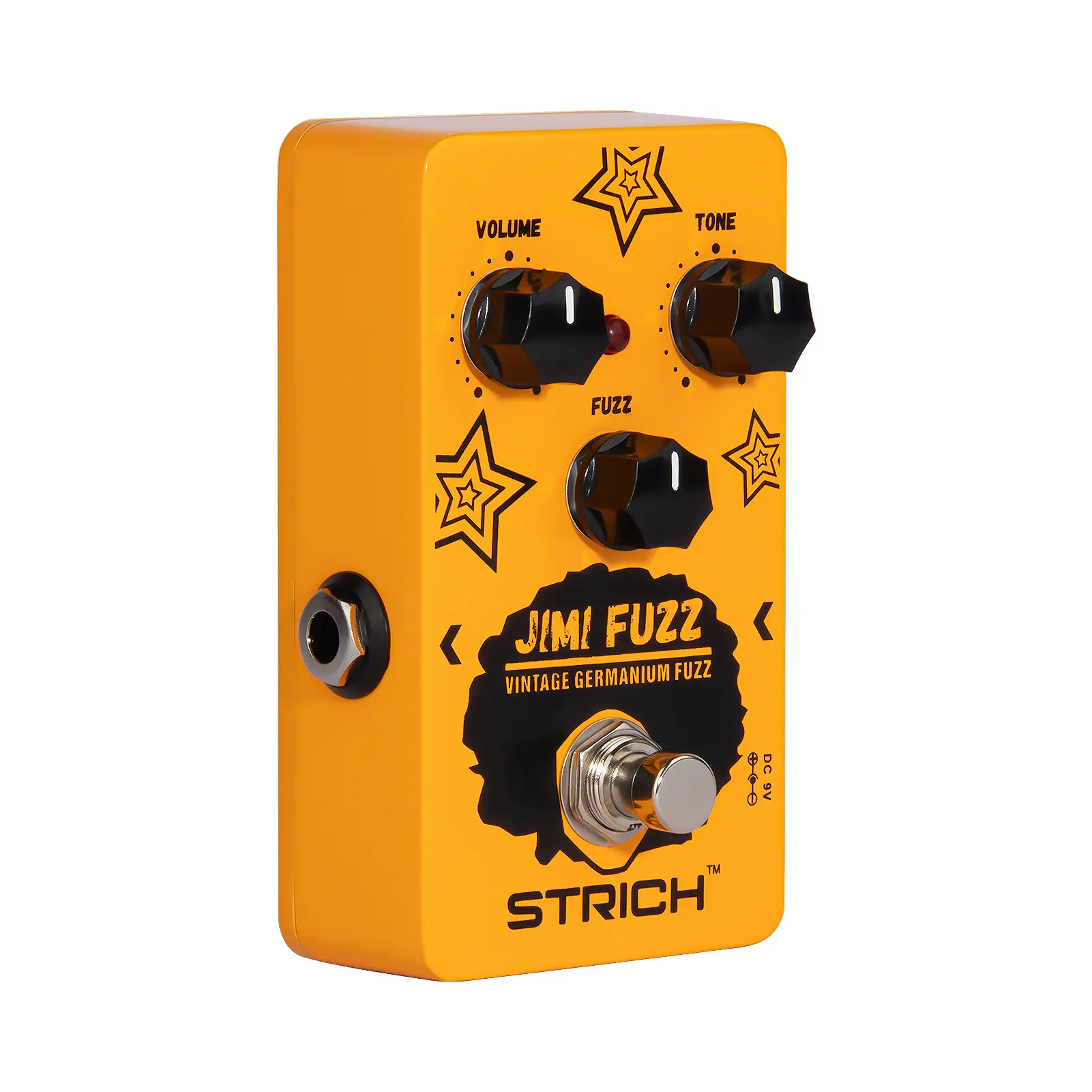 STRICH Jimi Fuzz Guitar Pedal,Compact Electric Guitar Mini Fuzz,Classic Sound,Adjustable Vol/Tone/Gain Controls,True Bypass for Electric Guitar,Orange Fathersdaygift Vintage