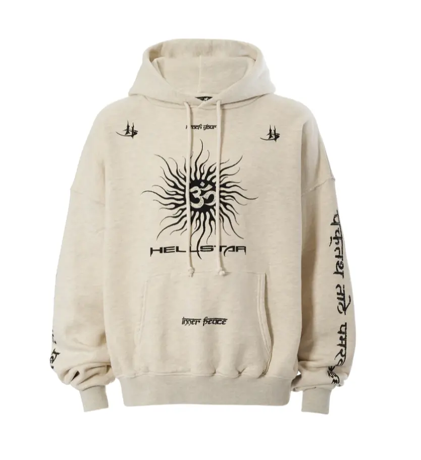 HELLSTAR OATMEAL HOODIE HELLSTAR OATMEAL HOODIE