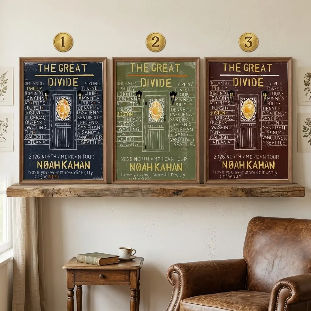 Noah Kahan The Great Divide Poster, 2026 North American Tour Wall Art, Music Room Decor, Singer Concert Poster [UNFRAMED]