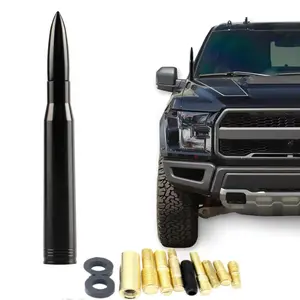 Universal Car Antenna Replacement for Ford Dodge Chevrolet GMC Jeep Toyota Trucks Rugged 6061 Billet Aluminum Black Compact Durable Easy Install Car Accessories