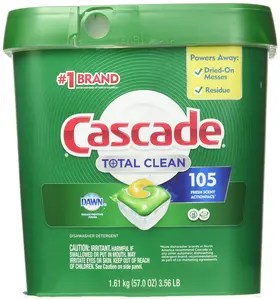 Cascade Total Clean Dishwasher Detergent Fresh 105 Scent ActionPacs Net Wt 57 Ounce