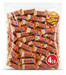 Fun Size Caramel & Milk Chocolate Cookie Bars - 4LB Bulk Bag-Individually Wrapped