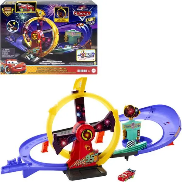 DIsney / Pixar Cars Race to Celebrate Lightning McQueen Celebration Raceway Playset  [COLLECTIBLES] Toy Car