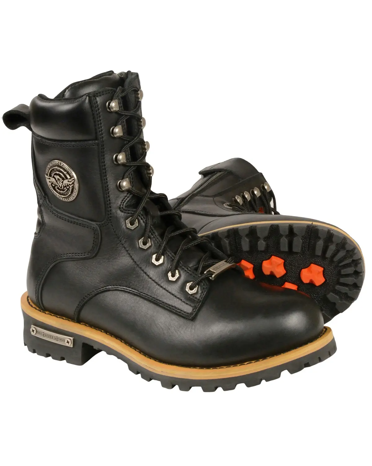 Milwaukee Leather Men's Men'S Lace To Toe Logger Boot Round - Mbm9095
