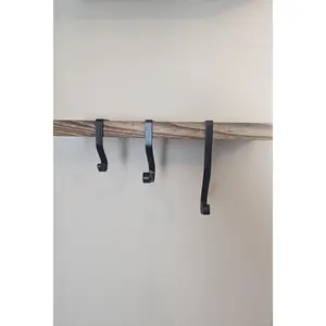 Wrought Iron Mantle Hook – Mug Hanger, Plant Hanger, Stocking Hanger, or Holiday Decor. Amish handmade in the USA. Christmas Decor.