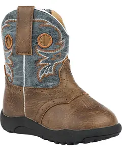 Infant-Boys' ' Daniel Distressed Saddle Vamp Cowbabies Boot Round Toe - 09-016-1224-2201 Br