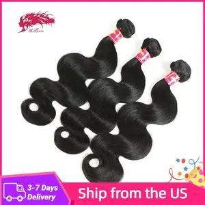 Ship from usa 3/4pcs Brazilian Raw Virgin Hair Weave Bundles 8"~34" Natural Color Body Wave Hair Unprocessed Human Hair Weaving