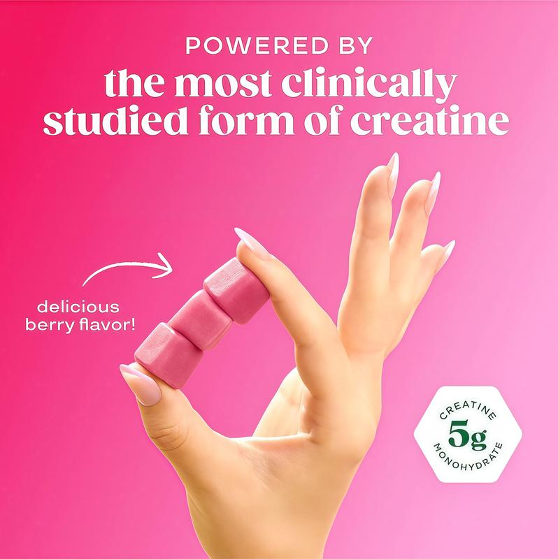 2 Piece-Bloom Creatine Monohydrate Gummies, 5g PerServing JY , Sugar Free Creatine Gummy for Workout,Strength, Cognitive Health & Lean Muscle Support, GlutenFree & Non GMO, Berry Boost, 36 Gummies, 12 SVG -Creatine for Women