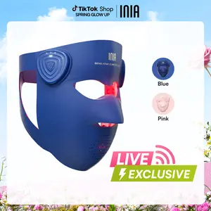 【LIVE EXCLUSIVE】INIA GLOW 940 nm 4D LED Mask – Dual NIR 940 + 850 nm Deep Penetration for Deeper Repair, Visible Lift & Lasting Radiance, 4D Fit for Jawline Lift & Firm, Cooling Therapy, Wireless Comfort, Perfect Black Friday Gift