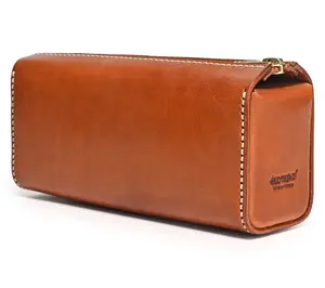 Old Trend Portable Leather Zip Top Box