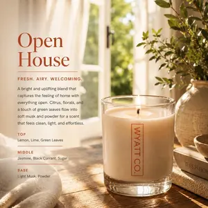 Open House 13.5oz Candle Hand-Poured in Reusable Whiskey Glass