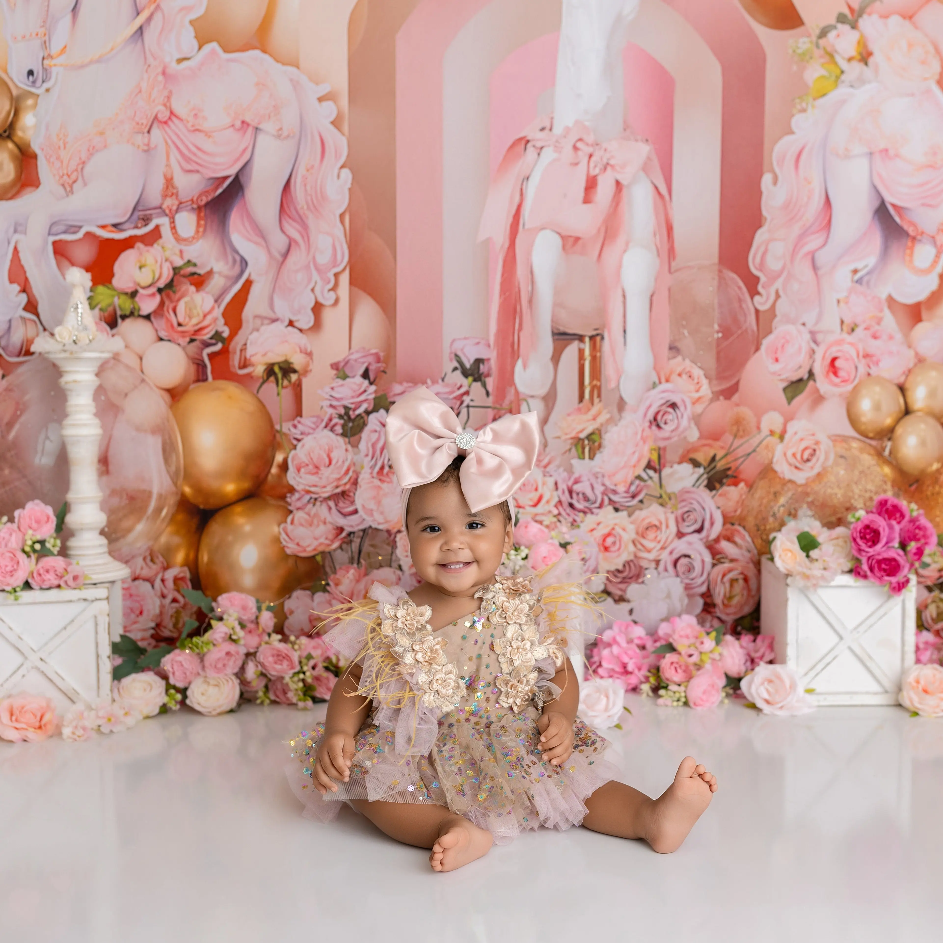 Blush Pink Satin Bow (Instagram Shop)
