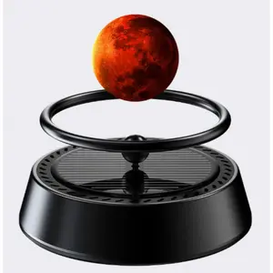 Solar-powered planet car perfume with long-lasting fragrance, high-end car dashboard decoration accessory