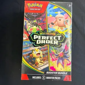 Pokémon Mega Evolution Perfect Order Booster Bundle Includes 6 Booster Packs Trading Card Game