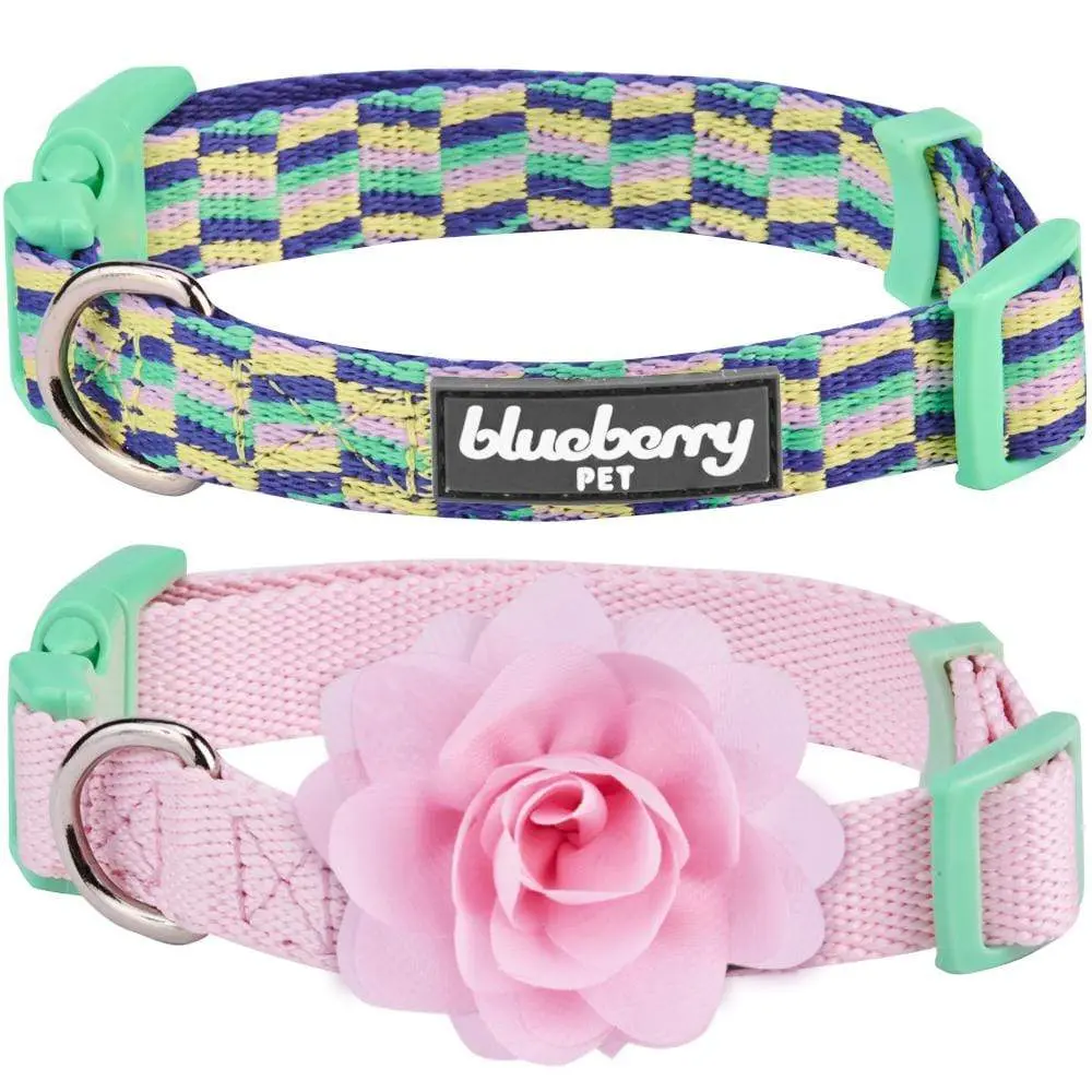 Mix And Match Designer Dog Collar Value Pack Set Flower