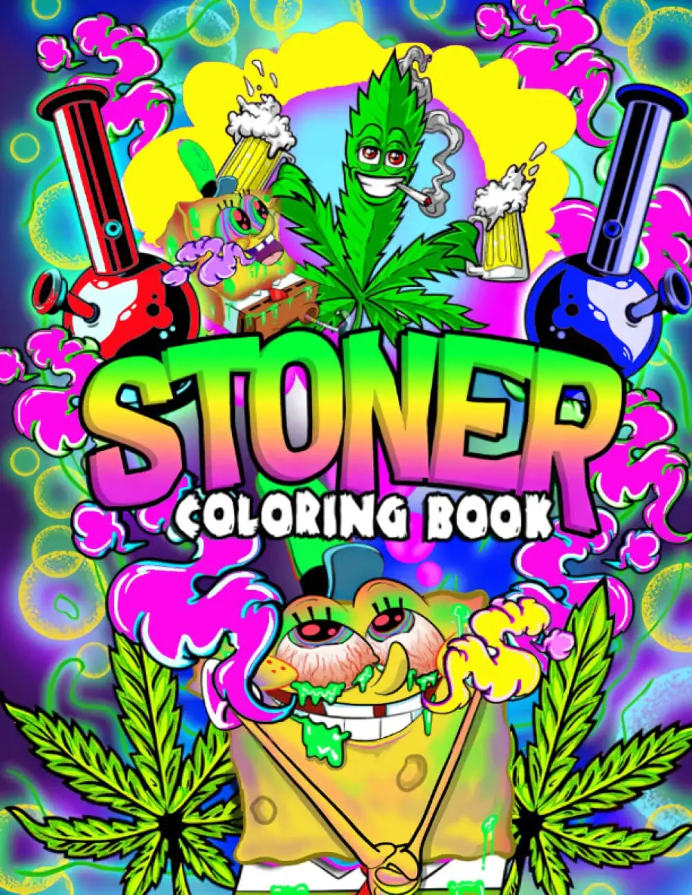 High Vibes Coloring Book - Trippy, Groovy Designs, 56 Pages Art Supply for Creative Relaxation