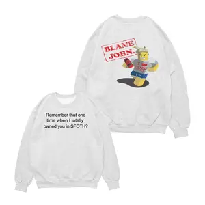 Official Style "Blame John" Roblox Hoodie – I Heart Fried Chicken Avatar Pullover | SFOTH Retro Gaming Apparel | Trendy Gamer Style Fit