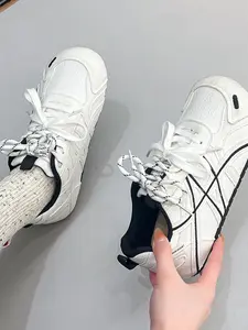 Women's Soft Leather Sports Shoes, Italian Original Design, Retro Cute Casual Round Toe Sneakers, Perfect for Daily Wear and Outdoor Activities