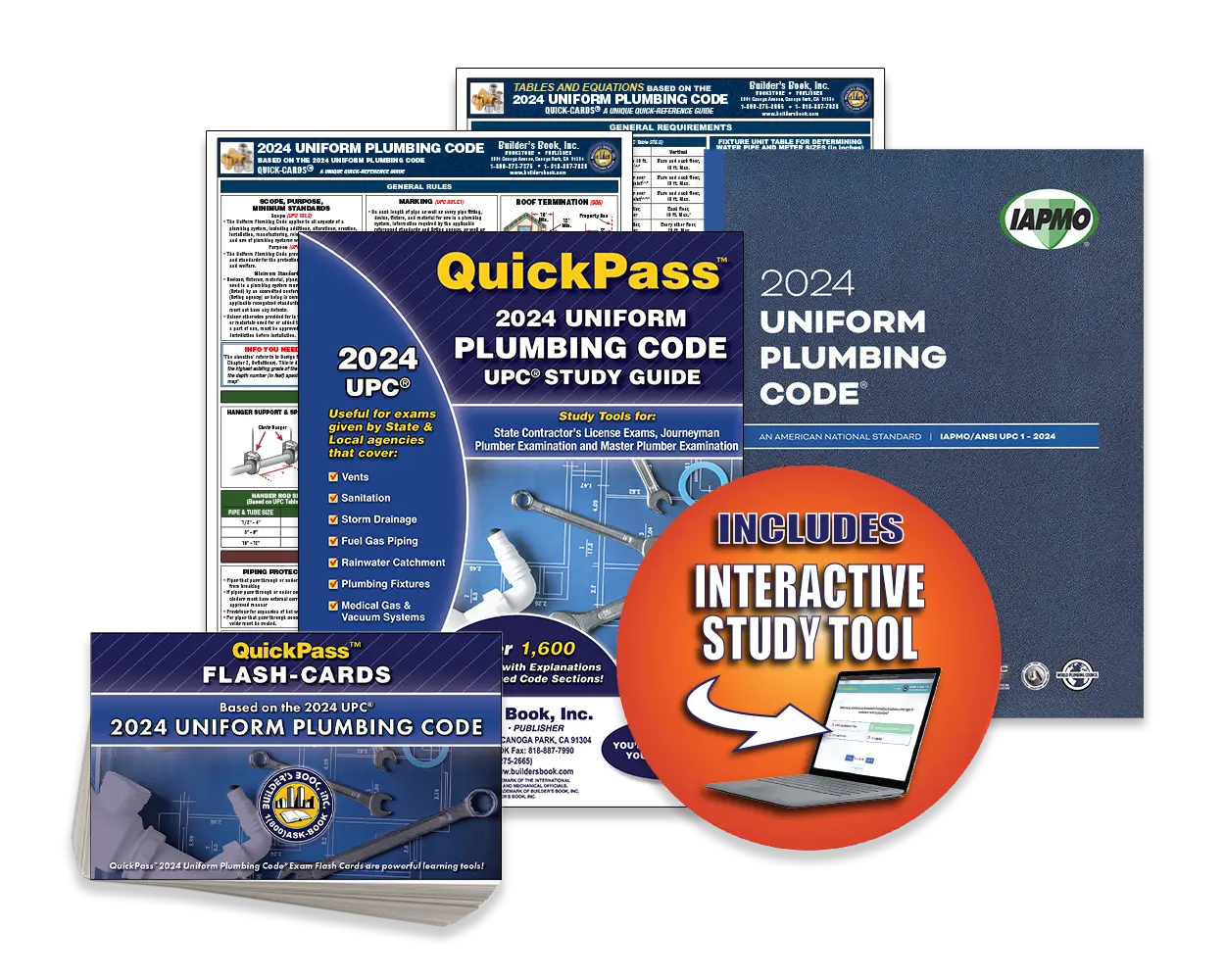 2024 Uniform Plumbing Code Publications Combo (Includes: Soft Cover Code, Study Guide, Online Access Code, Flash-Cards, & 2 Quick-Cards)