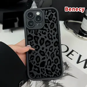 Phone Case Compatible for iPhone 16 Pro Max 15 Plus 14 13 12 11 XR E XS Leopard Print Roar Pattern TPU Lens Protection Durable Soft Cover Gift for Girl