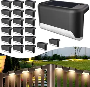 XTAUTO 20 Solar Stair Lights, Waterproof LED Stair Lights, Outdoor Stair Lighting, Automatic Sensor Lighting Stair Lights, Stair Lights With Easy Installation