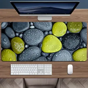 1pc 11.8X31.5 Inches Large Pebble Gaming Mouse Pad - Thick Non-Slip Desk Mat Suitable for Gamers And Office Work, Featuring a Smooth Surface